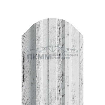 Штакетник П-образный фигурный 16,5х118-0.5 ECOSTEEL _MA Беленый Дуб