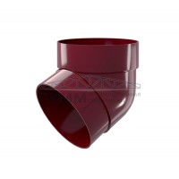 Колено трубы 67 град. ПВХ RAL 3005 бордо