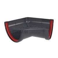 Угол желоба 135 град. ПВХ 120х60 RAL 7024 графит