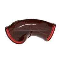 Угол желоба составной 90-150 град. ПВХ 120х60 RAL 8017 шоколадный