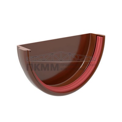 Заглушка желоба универсальная ПВХ 120х60 RAL 8017 шоколадная