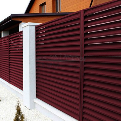 Ламель забор жалюзи S 58х151-0,4 Полиэстер RAL3005