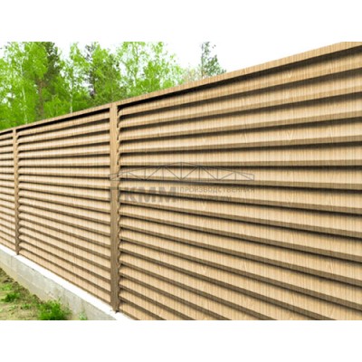 Ламель забор жалюзи S 58х151-0,45 ECOSTEEL Светлое дерево