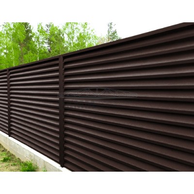 Ламель забор жалюзи S 58х151-0,4 Полиэстер RAL8017