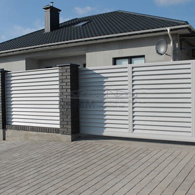 Ламель забор жалюзи S 58х151-0,5 Полиэстер двухсторонний RAL9003 Ламель забор жалюзи S 58х151-0,5 Полиэстер двухсторонний RAL9003