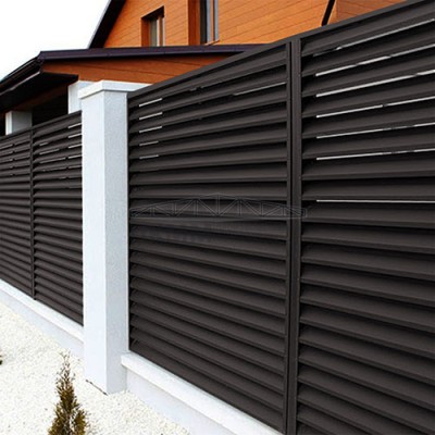 Ламель забор жалюзи S 58х151-0,45 Полиэстер двухсторонний RAL8019 Ламель забор жалюзи S 58х151-0,45 Полиэстер двухсторонний RAL8019