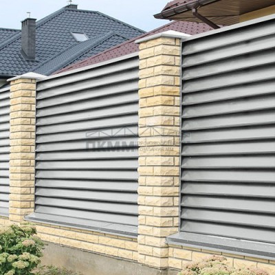 Ламель забор жалюзи Г 35х135-0,45 Полиэстер с пленкой RAL 9006