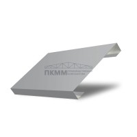 Ламель забор жалюзи П лицевая 125-0,45 Полиэстер с пленкой RAL7004