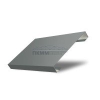 Ламель забор жалюзи П лицевая 125-0,45 Полиэстер с пленкой RAL7005