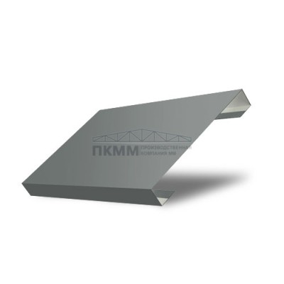 Забор-жалюзи П лицевая 125-0,45 Полиэстер с пленкой RAL7005