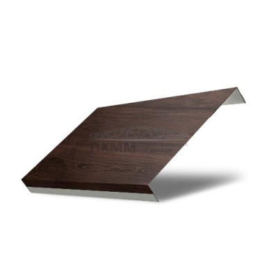 Забор-жалюзи П обратная 125-0,45 Print Elite Choco Wood