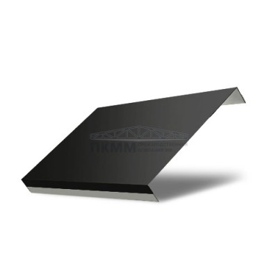 Забор-жалюзи П обратная 125-0,5 Satin с пленкой RAL9005