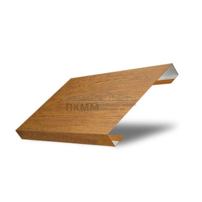 Забор-жалюзи П лицевая 125-0,45 Print Premium Golden Wood