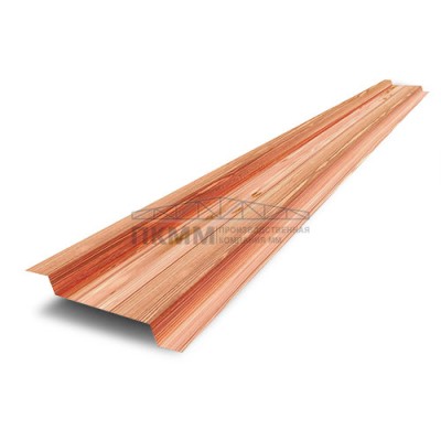 Ламель забор жалюзи Z 46х135-0,45 ECOSTEEL Кедр