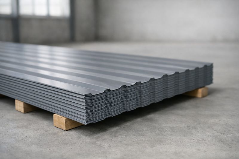 Профлист МП10ПГ крупным планом, вид профиля 10 мм