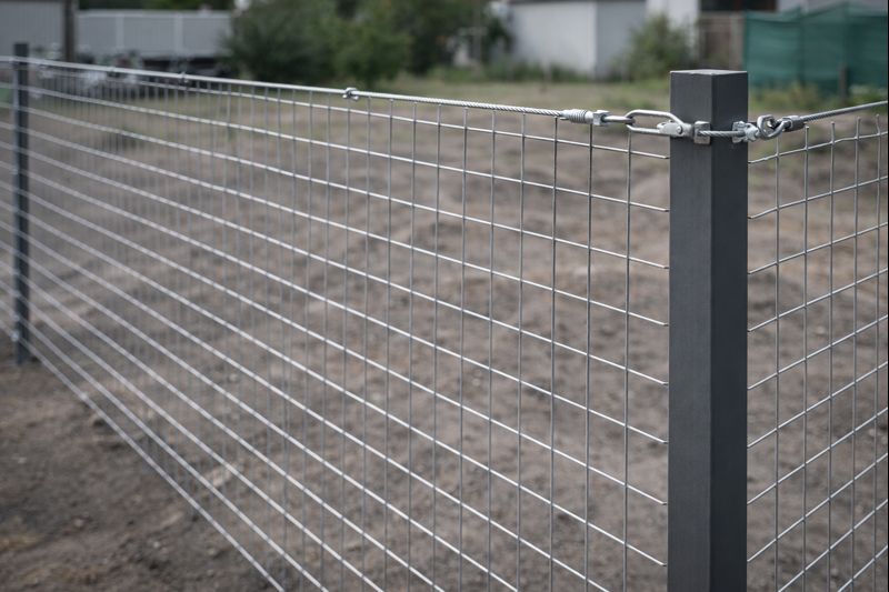 Монтаж ограждения из тканой сетки — пример узла (заглушка изображения)