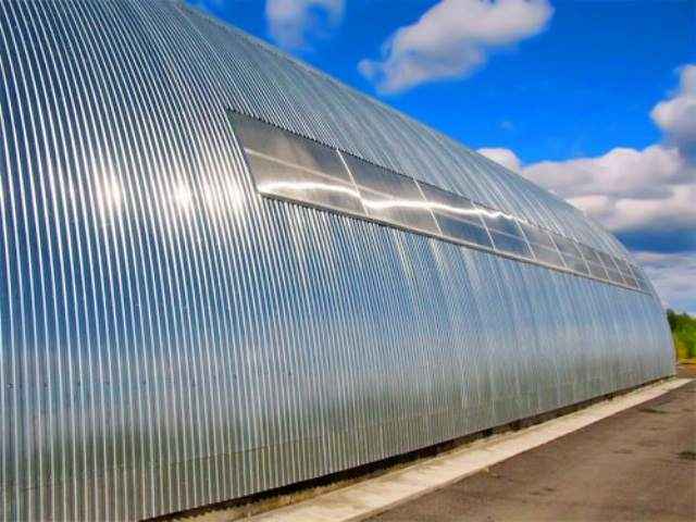 Навес из арочного профнастила