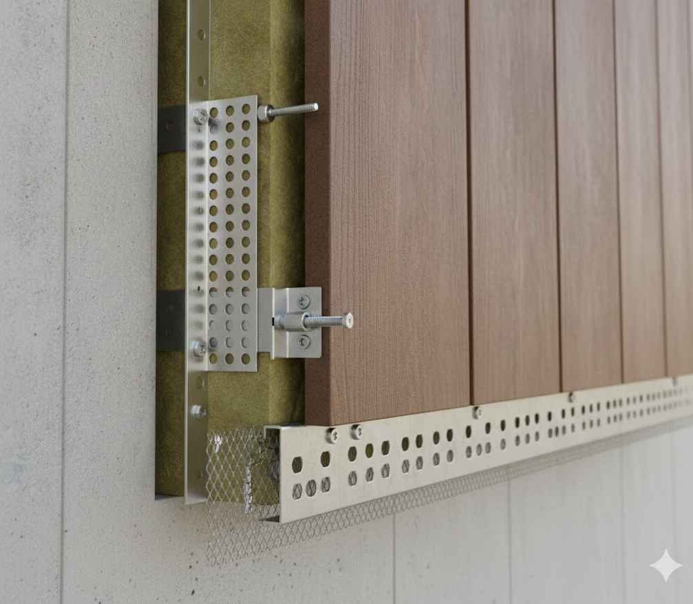 Каркасная система с L-образным профилем