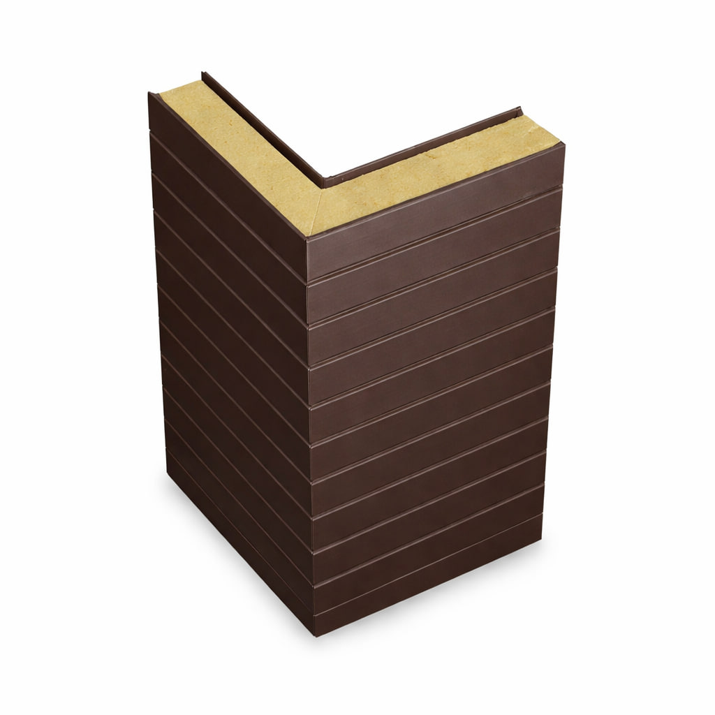 Угловые сэндвич-панели горизонтальные ПИР