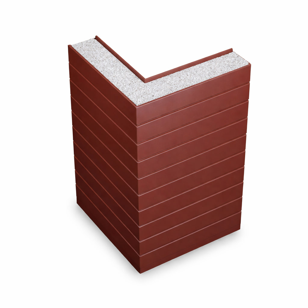 Угловые сэндвич-панели горизонтальные пенополистирол