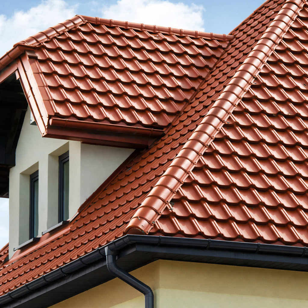 Заглушки конька на коттедже