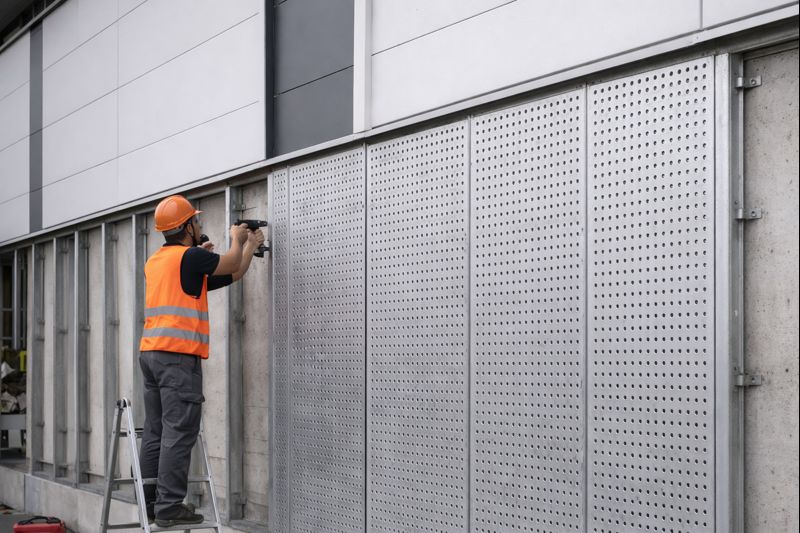 Монтаж перфорированного профнастила