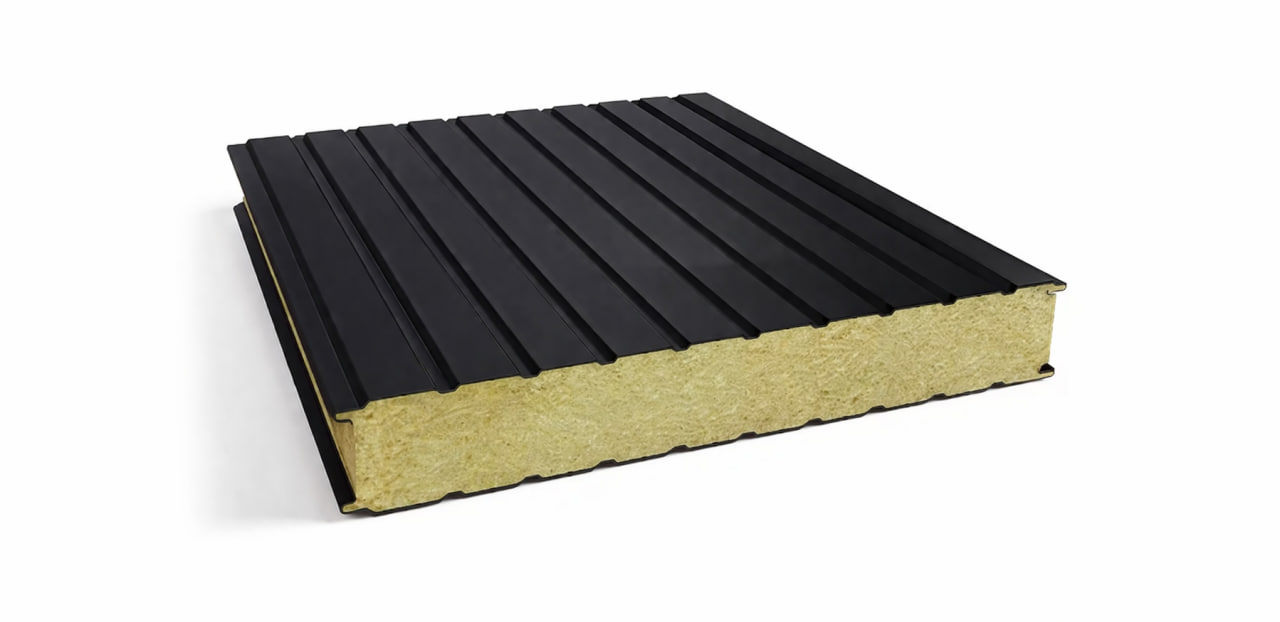 Стеновые сэндвич-панели минеральная вата 10 мм