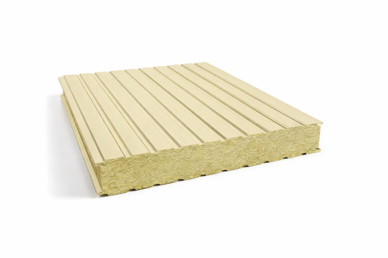 Стеновые сэндвич-панели минеральная вата 50 мм