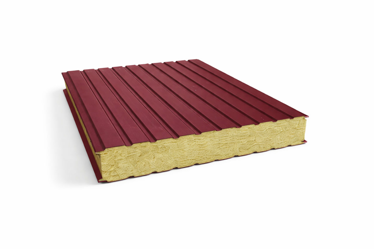 Стеновые сэндвич-панели минеральная вата 100 мм